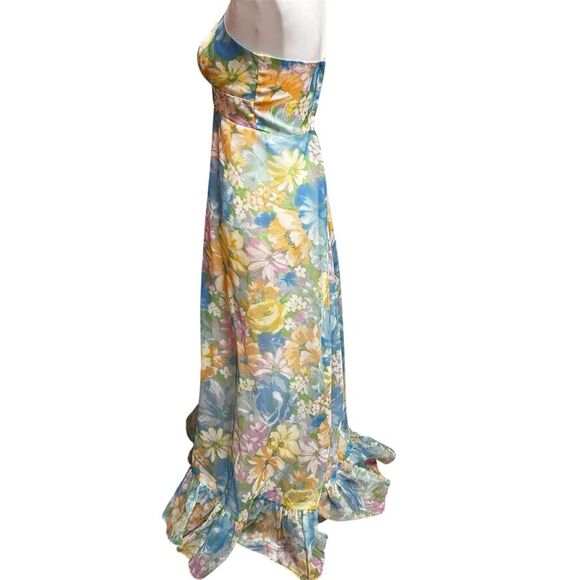 Vintage Union-Made Floral Halter Maxi Dress & Jacket Set | EUC - Picture 4 of 11